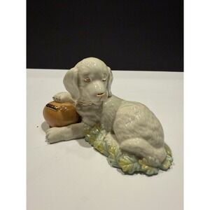 Lenox Touchdown Puppy Figurine — Football Dog Porcelain Collectible